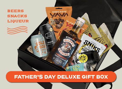 Father's Day Deluxe Gift Box Beers Snacks Whisky Liqueur Sleek Presentation