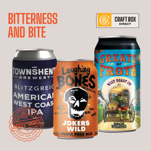 Townshend Blitzgreig American IPA | Laughing Bones Jokers Wild IPA | Bach Greats of Froth West Coast IPA | | Craft Box Direct Beer Subscription