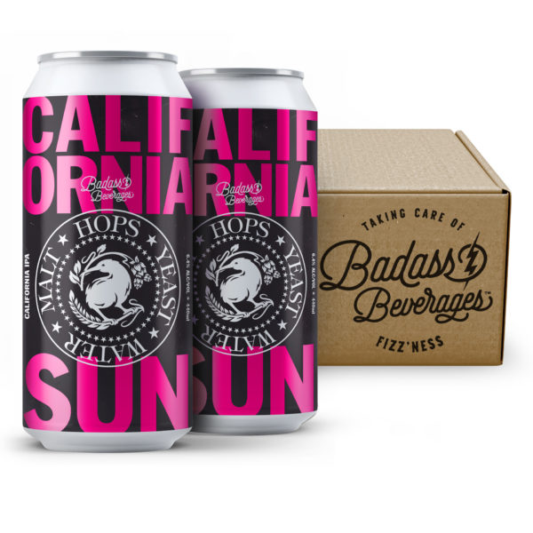 Badass - California Sun - IPA - 12x 440ml Cans - Inc Freight