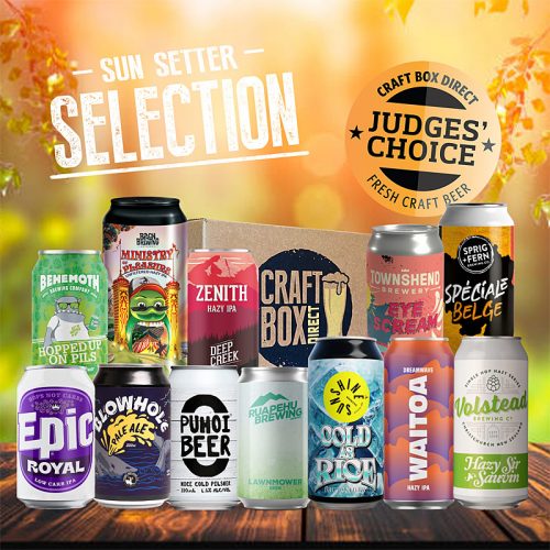 Craft Beer Gift Box - Behemoth - Bach - Baylands -Sunshine Brewing - Southpaw - Deep Creek- Volstead - Sprig & Fern - Deep Creek - Mount Brewing - Hop Federation - Garage Project - Waitoa - Townshend